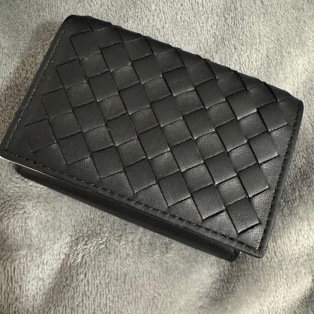 Bottega Veneta ブラック三つ折り財布