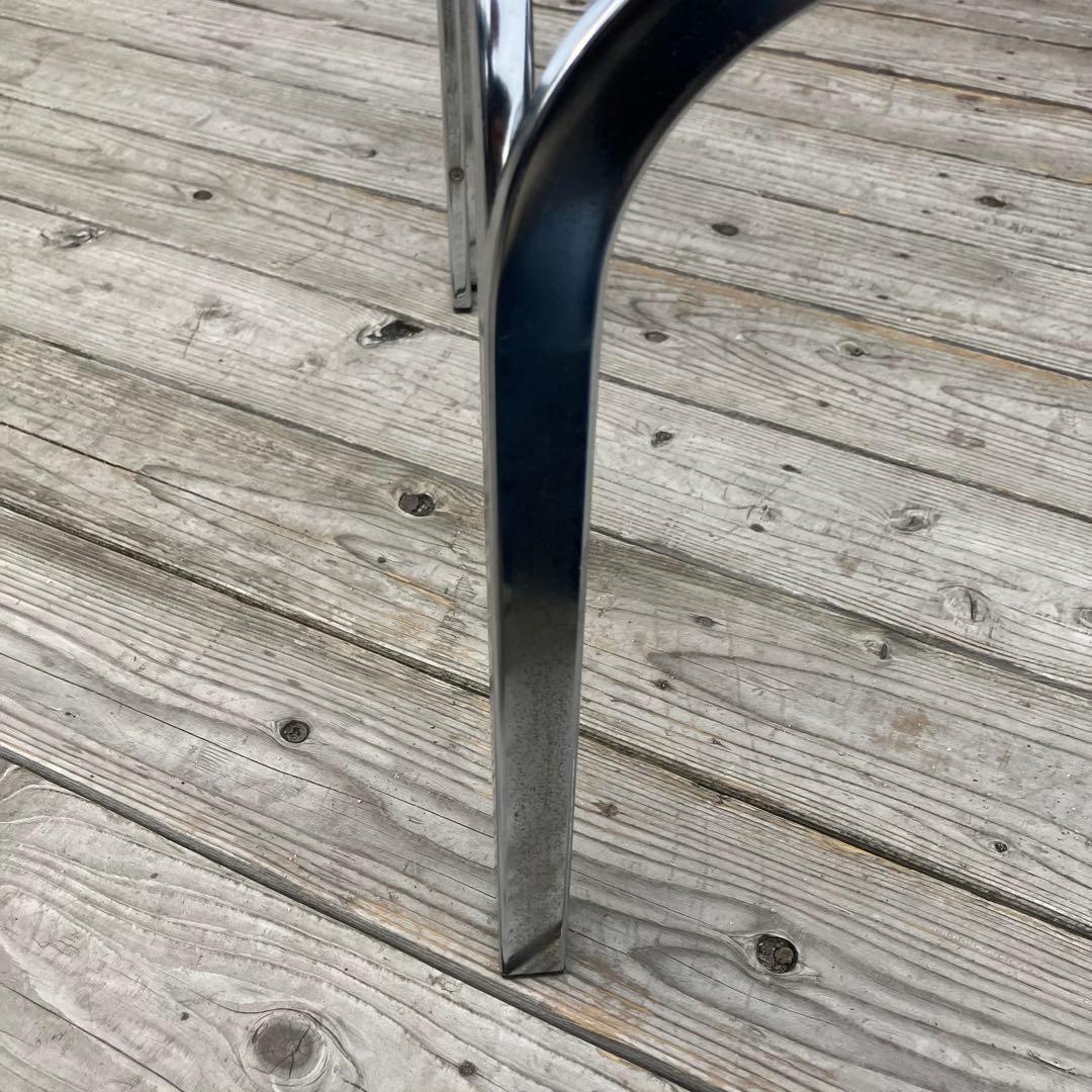 ミッドセンチュリー アイアンフレーム センターテーブル ガラステーブル 正方形