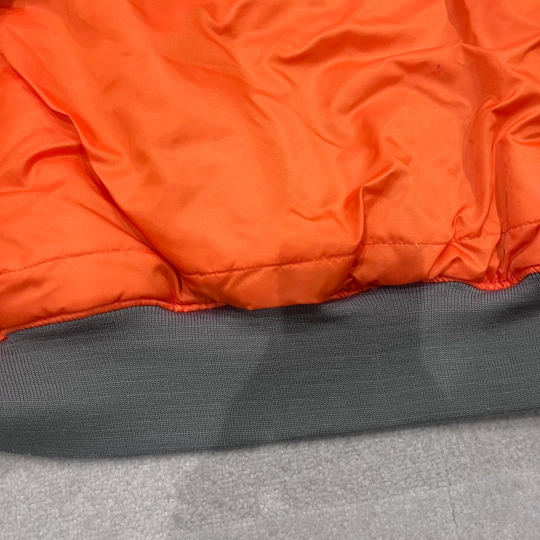 シルバー　MA-1 フライトジャケット　【美品】ALPHA 短丈　XL