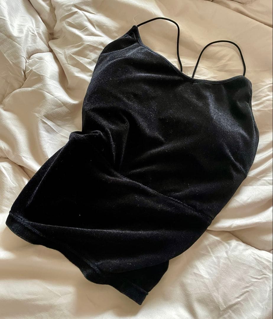 【N】 SNIDEL Chacottコラボ　ベロアチュールワンピース