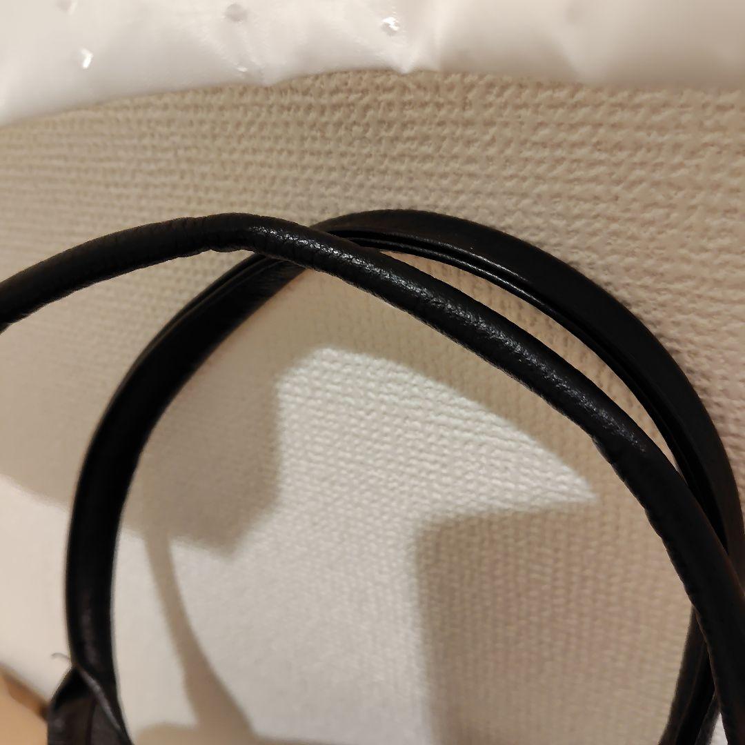 パピヨネ　ear PAPILLONNER　レザーフラップ2WAYバッグ　L　黒