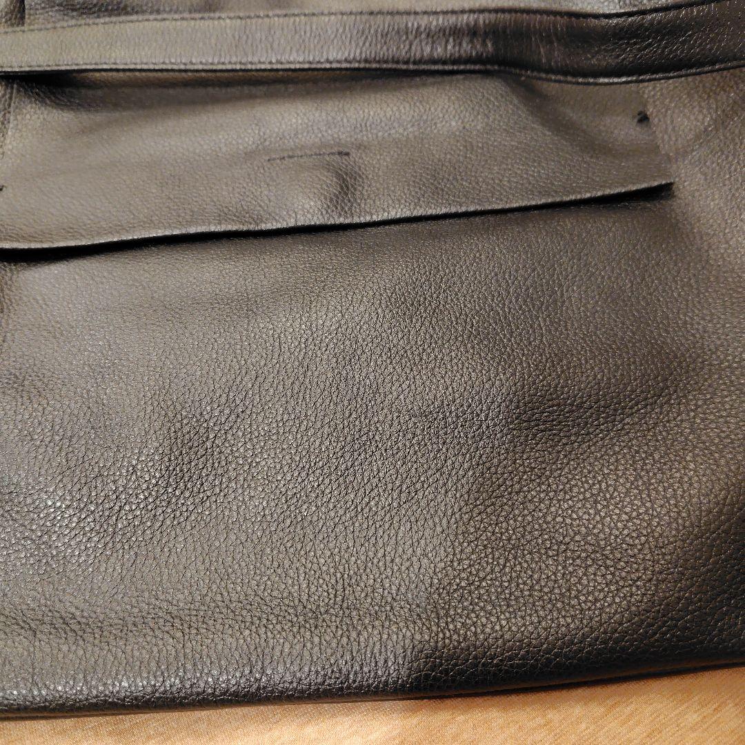 パピヨネ　ear PAPILLONNER　レザーフラップ2WAYバッグ　L　黒