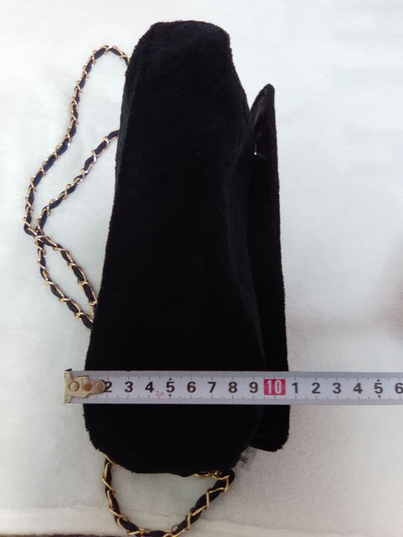 CHANEL ノベルティ黒ショルダーバッグ ホワイトロゴ入り