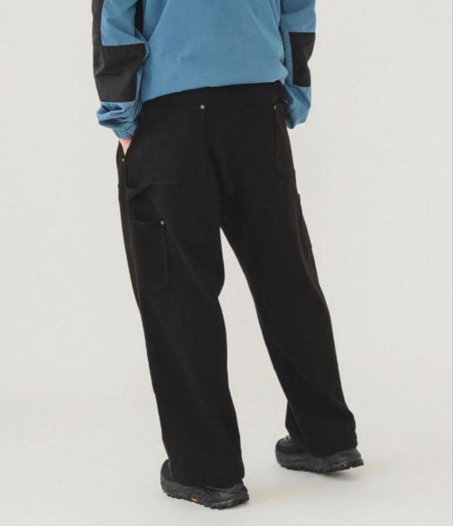 BEAMS ダブルニースウェットパンツ　黒　L