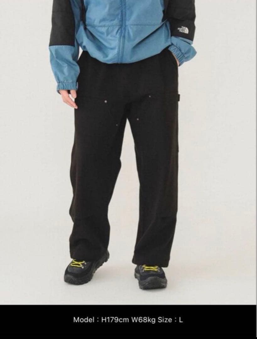 BEAMS ダブルニースウェットパンツ　黒　L