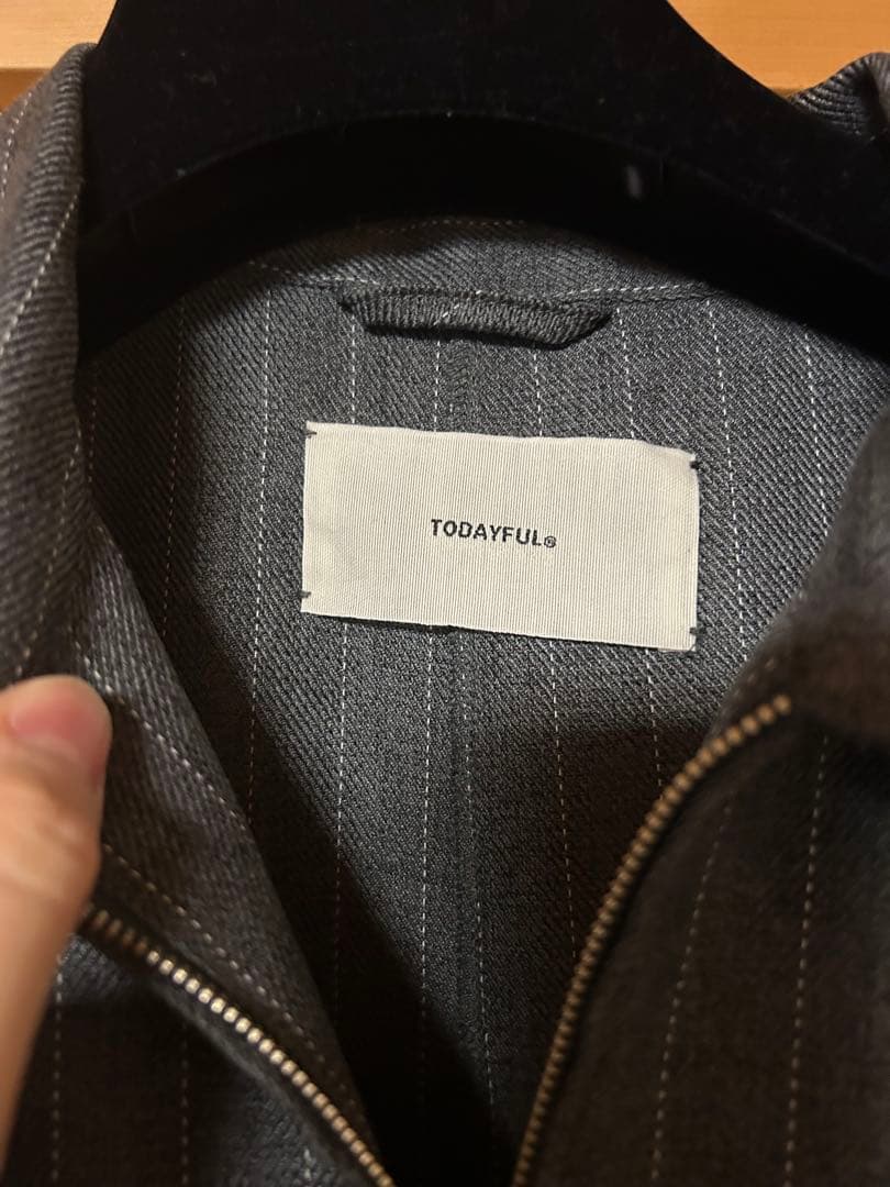 todayful ストライプジップコンビネゾン　38