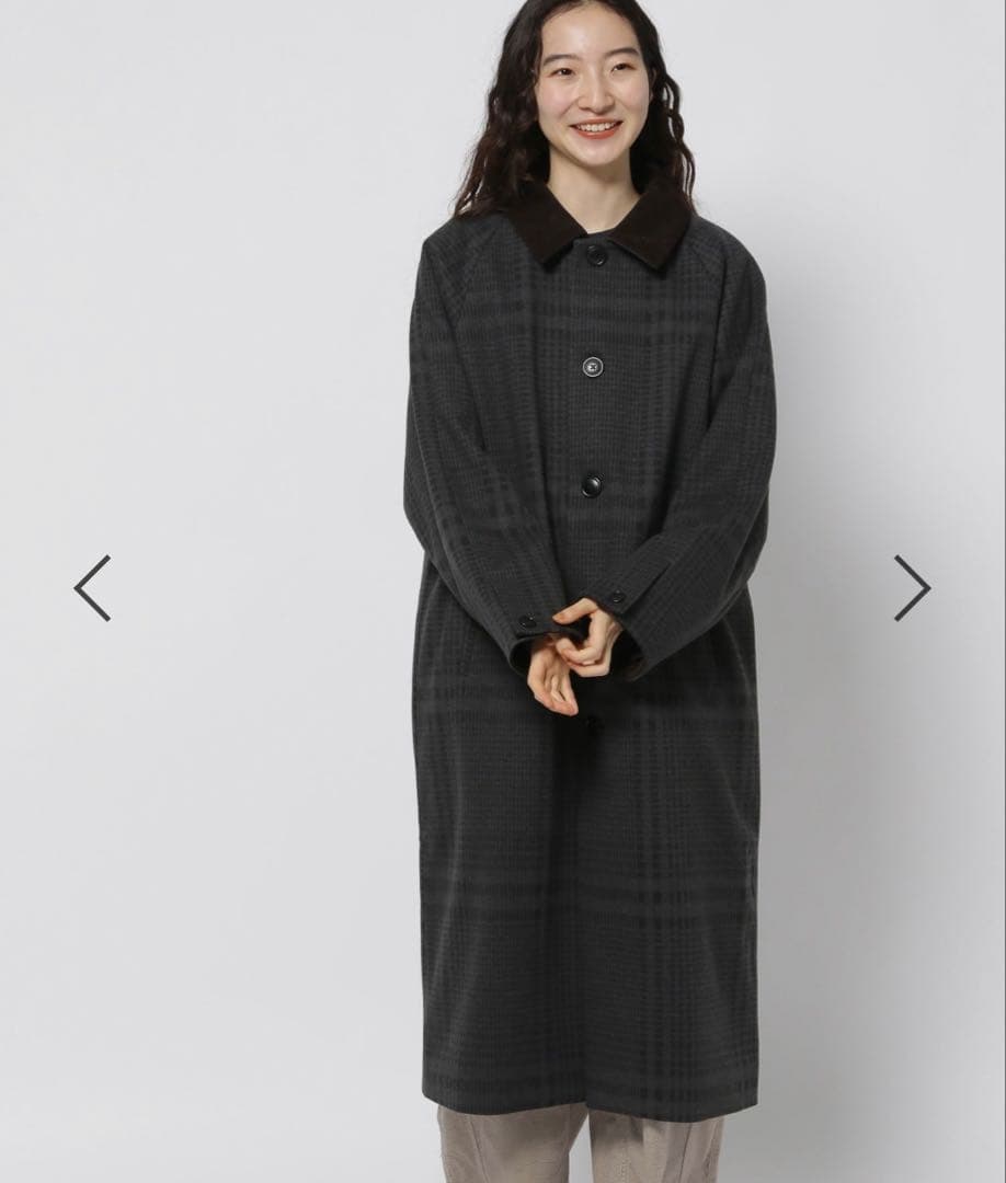 ニコアンド　ウーリーテックステンロングコート　Mサイズ