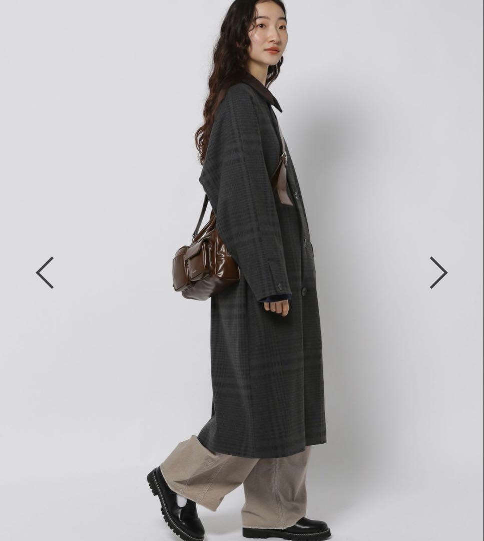 ニコアンド　ウーリーテックステンロングコート　Mサイズ