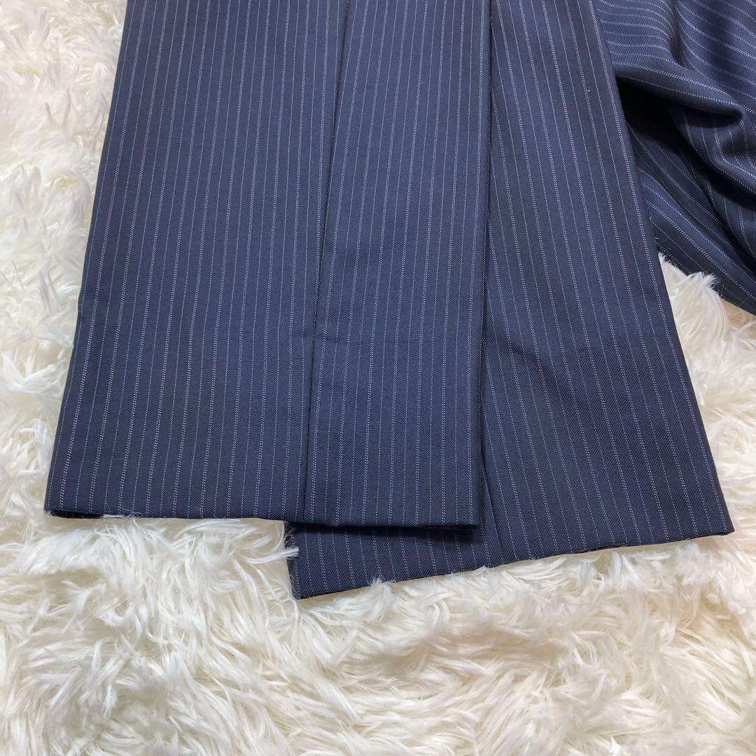 極美品 ポールスミスコレクション スーツセットアップ 裏地総柄シルク混 紺 L