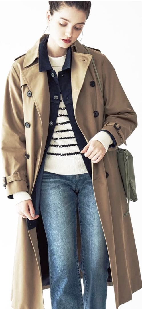 美品⭐︎HYKE ベージュ ダブルブレスト トレンチコート