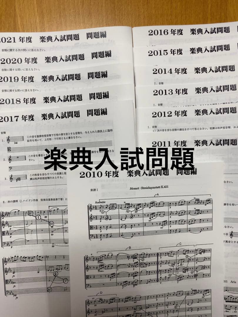 【藝高】東京藝術大学附属音楽高等学校楽典　音楽大学入試問題集（除邦楽）楽典芸大