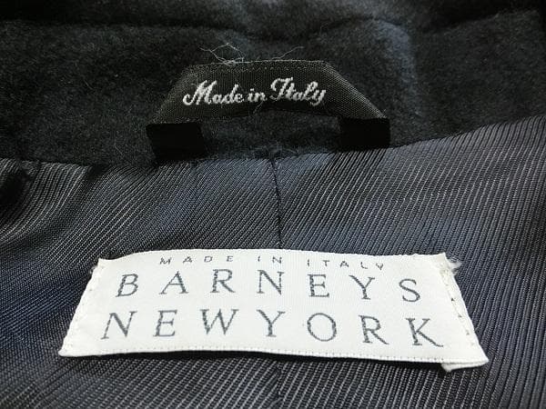 イタリア製　バーニーズニューヨーク　カシミヤ　ベルテッド　チェスターコート　３８