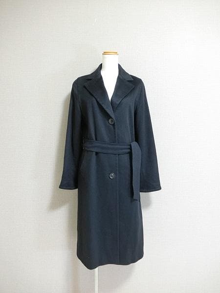 イタリア製　バーニーズニューヨーク　カシミヤ　ベルテッド　チェスターコート　３８