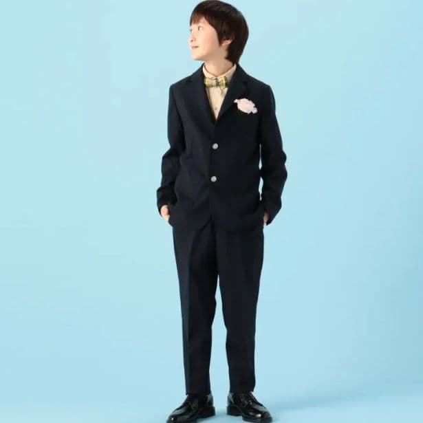 【美品】トゥモローランド フォーマルスーツ 卒服 セットアップ 銀ボタン 160