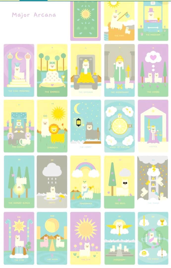 ✨新品未開封✨　ポップでキュートなアルパカタロットカード　オラクルカード
