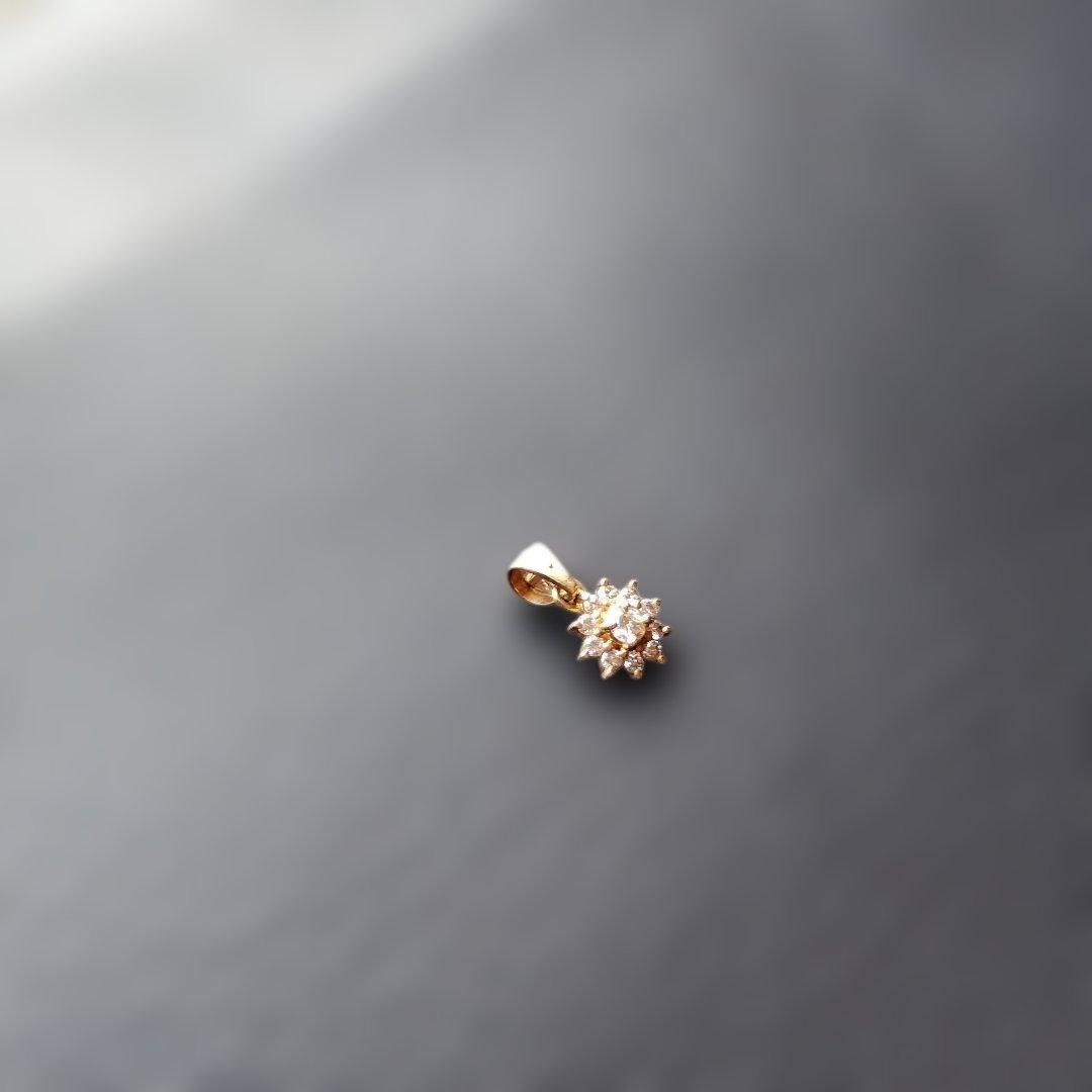 K18Pt900 ダイヤモンドペンダントトップ