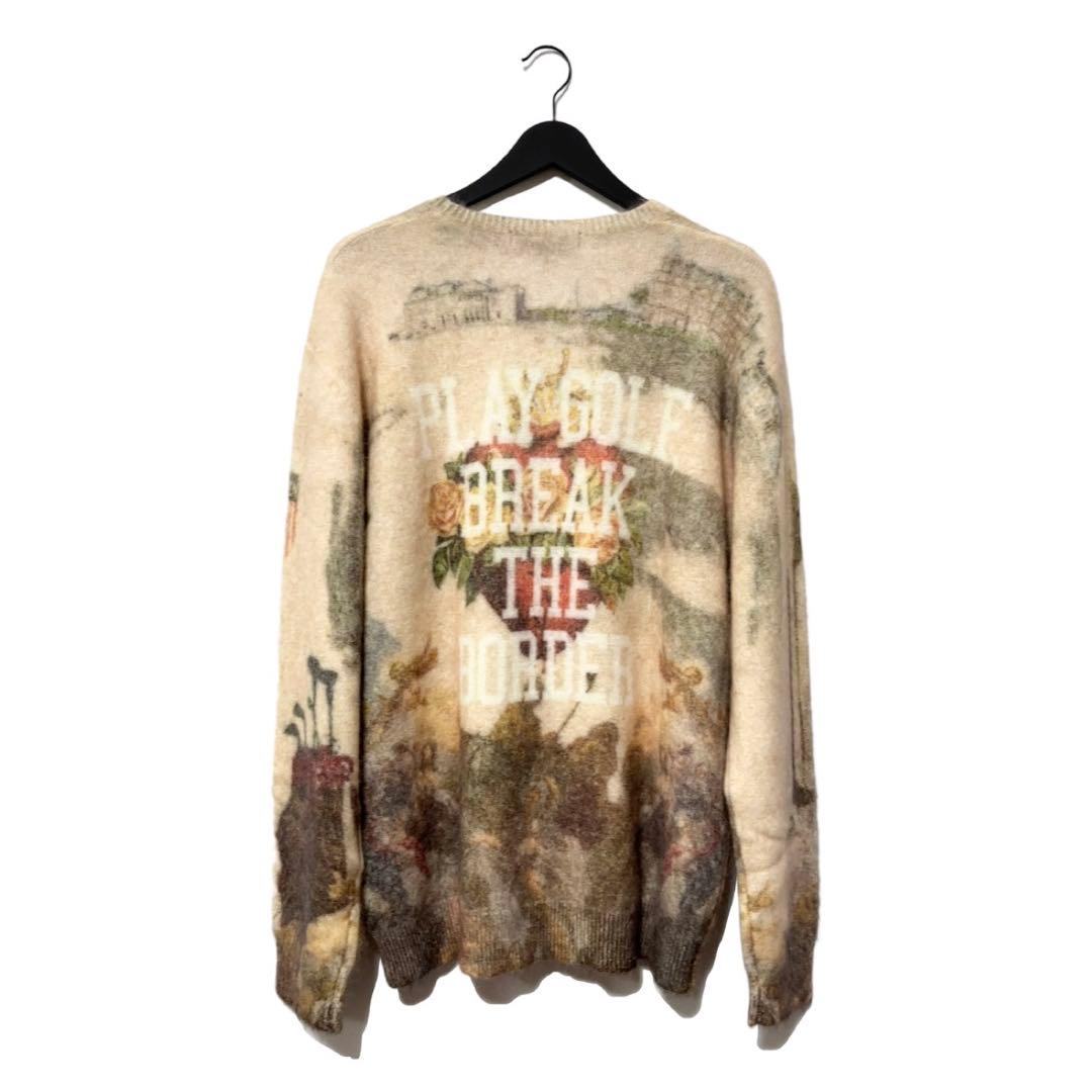 新品 ラッセルノ ゴルフ グラフィック ニット セーター アイボリー M 4