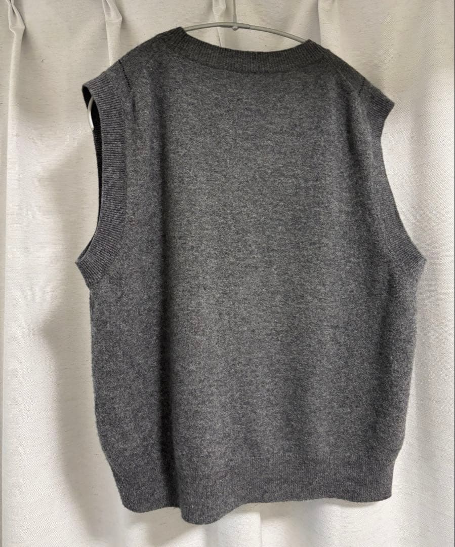 マーガレットハウエル グレー ダイヤモンド柄 ニットベスト