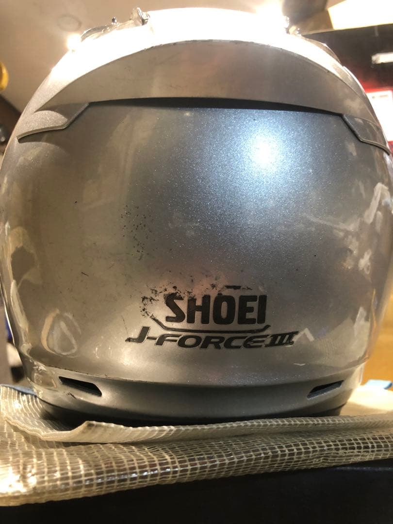 ジャンクSHOEI J-forceⅢシルバー XL JフォースⅢ リペア前提