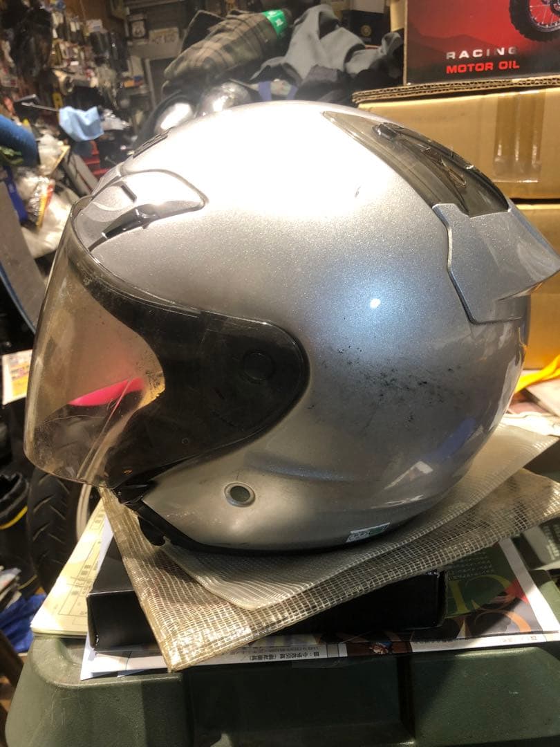 ジャンクSHOEI J-forceⅢシルバー XL JフォースⅢ リペア前提