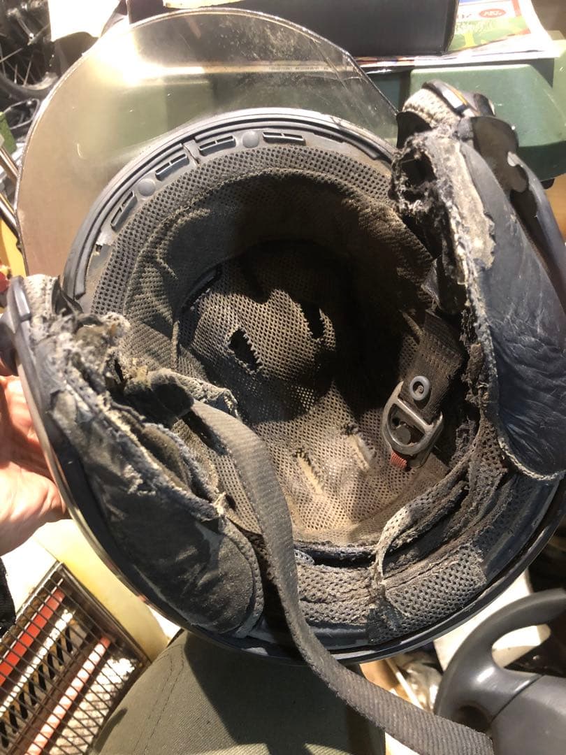 ジャンクSHOEI J-forceⅢシルバー XL JフォースⅢ リペア前提