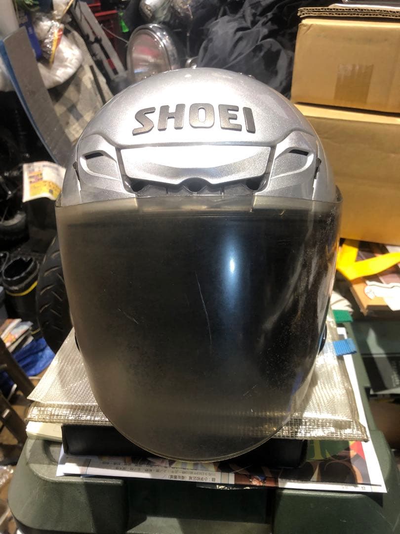 ジャンクSHOEI J-forceⅢシルバー XL JフォースⅢ リペア前提