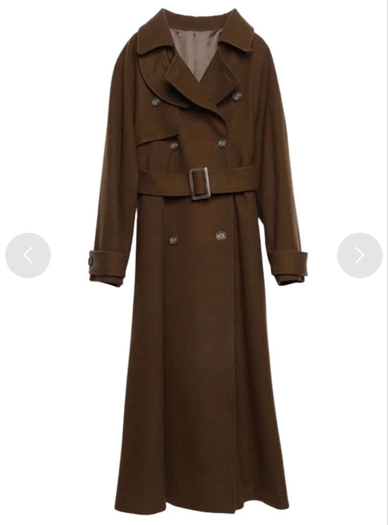 eimy istoire ベルテッドウールトレンチコート　エイミー　ロングコート