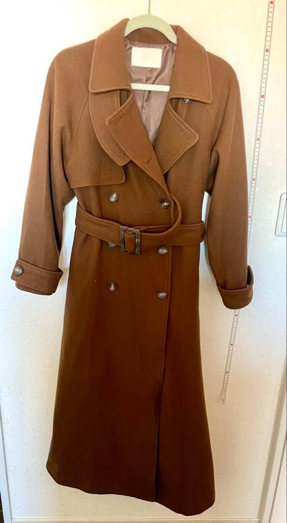 eimy istoire ベルテッドウールトレンチコート　エイミー　ロングコート