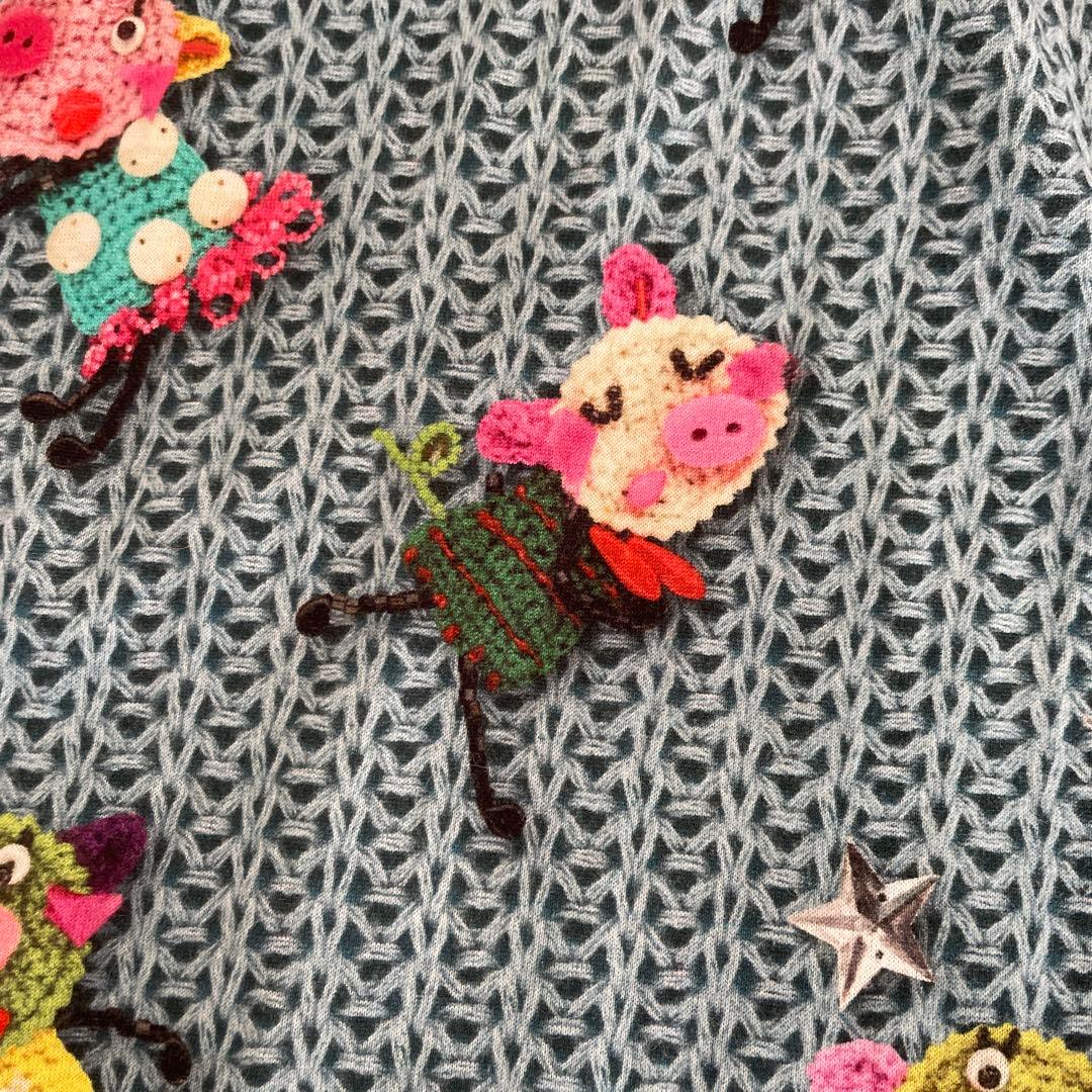 アルベロベロ　カラフルキャラクター刺繍 半袖チュニック