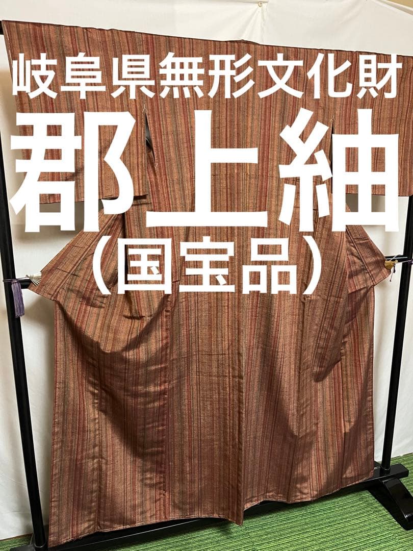 ☘️早い者勝ち☘️【国宝品】●岐阜県無形文化財【郡上紬】●手引真綿●草木染●