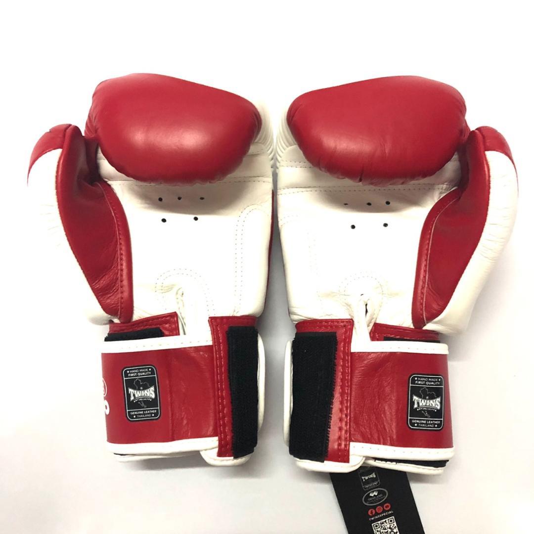 新品 正規 TWINS 本格ボクシンググローブ 赤白スター /ムエタイ/本革製