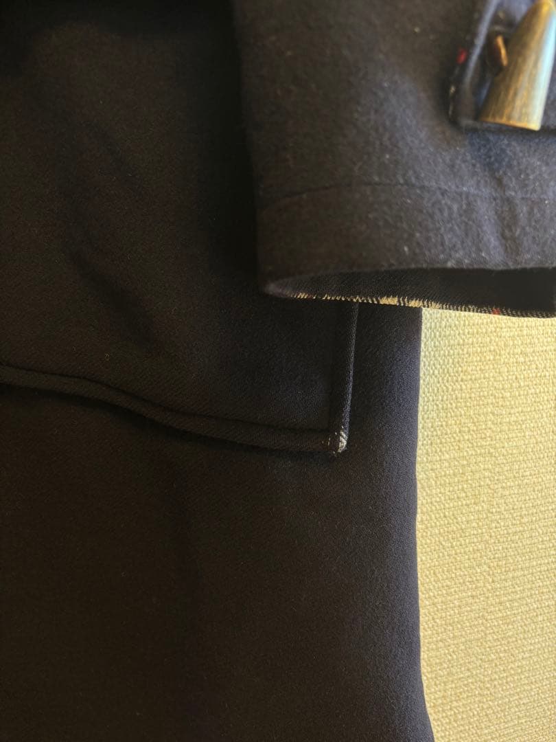 ネイビー カシミヤ混　ダッフルコート　Burberry