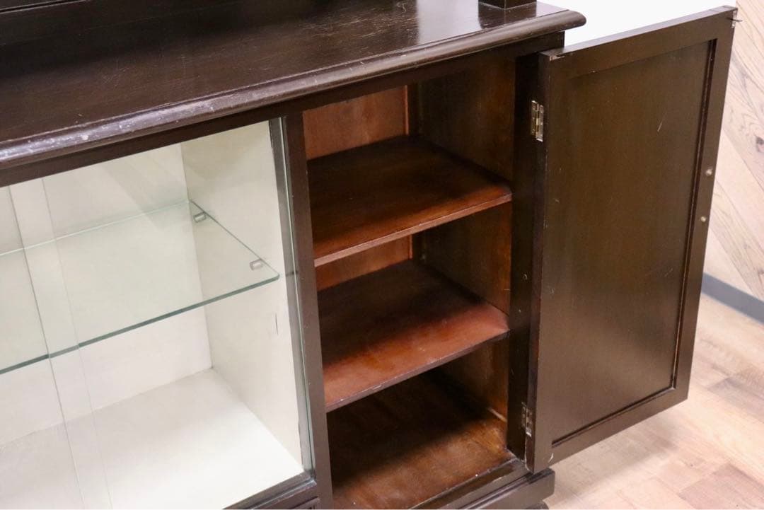 GMGK239○英国 アンティーク サイドボード キャビネット コートカップボー