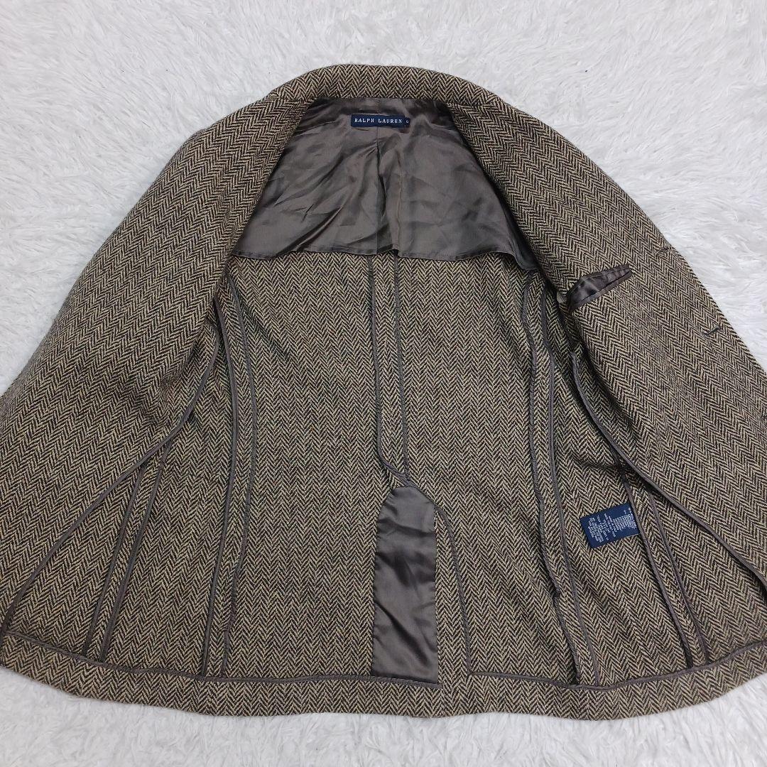 ✨美品✨ポロラルフローレン　ツイード　ヘリンボーン　カシミヤ混　ジャケット　6