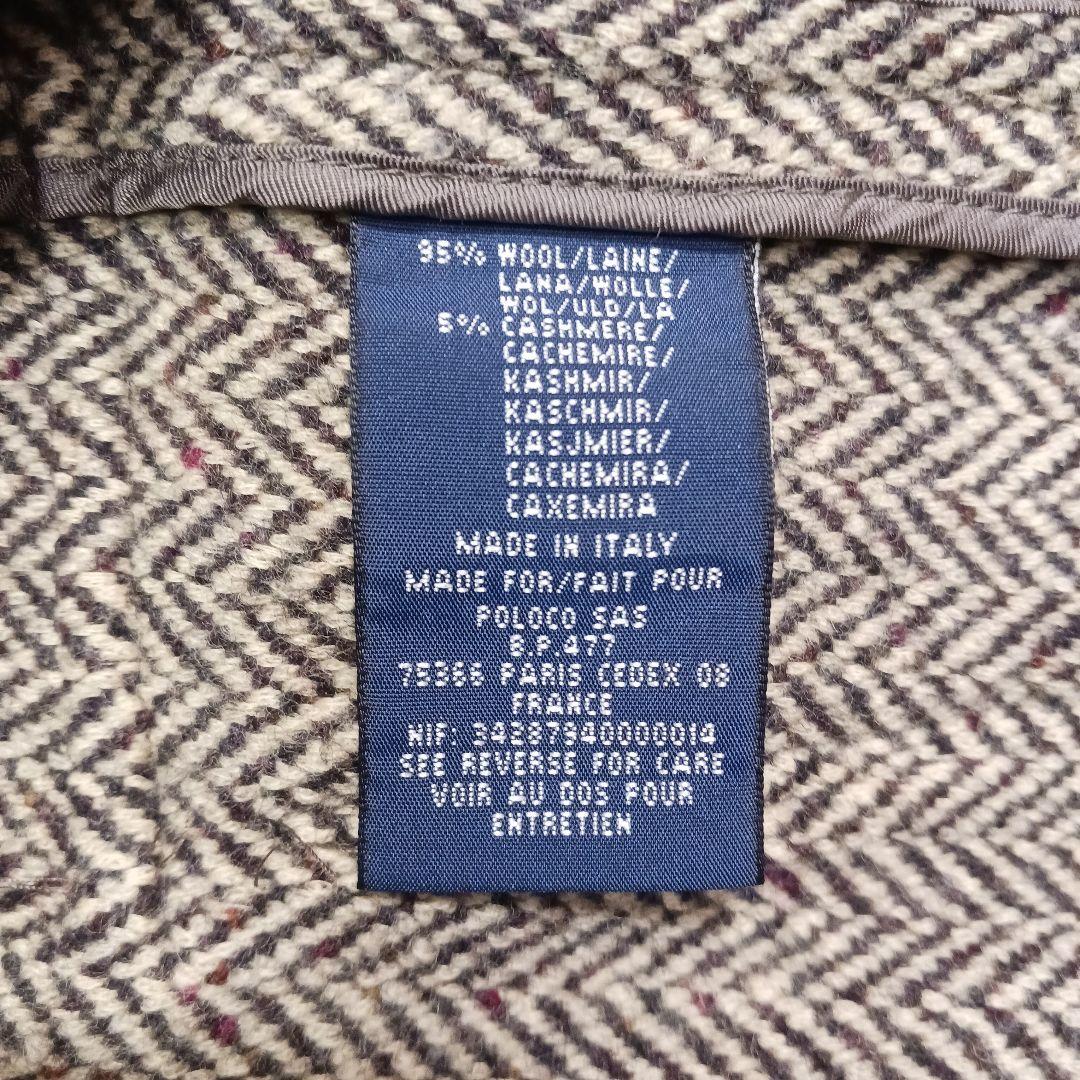 ✨美品✨ポロラルフローレン　ツイード　ヘリンボーン　カシミヤ混　ジャケット　6