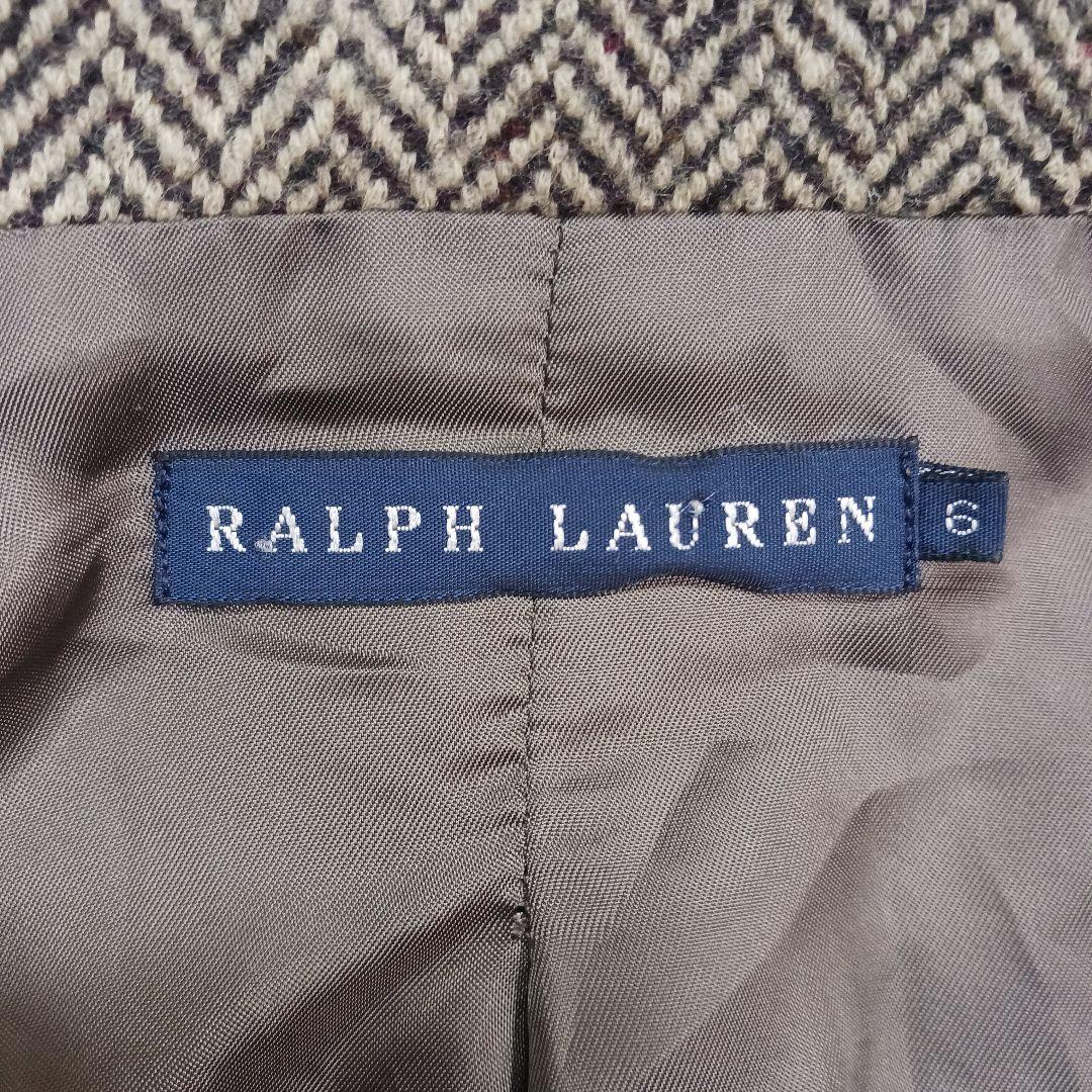✨美品✨ポロラルフローレン　ツイード　ヘリンボーン　カシミヤ混　ジャケット　6
