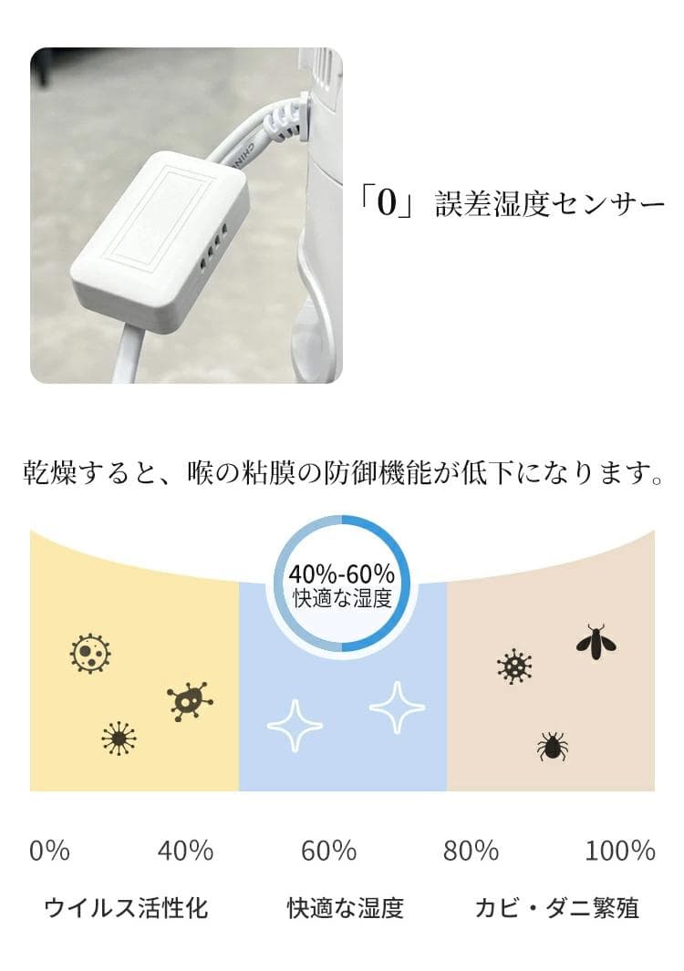 乾燥対策 加湿器 超音波加湿器 大容量8L タイマー 静音 PSE認証