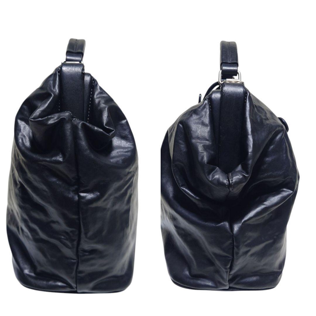 ジャンポールゴルチエ 2way 本革 ダレスバッグ ショルダーバック 黒