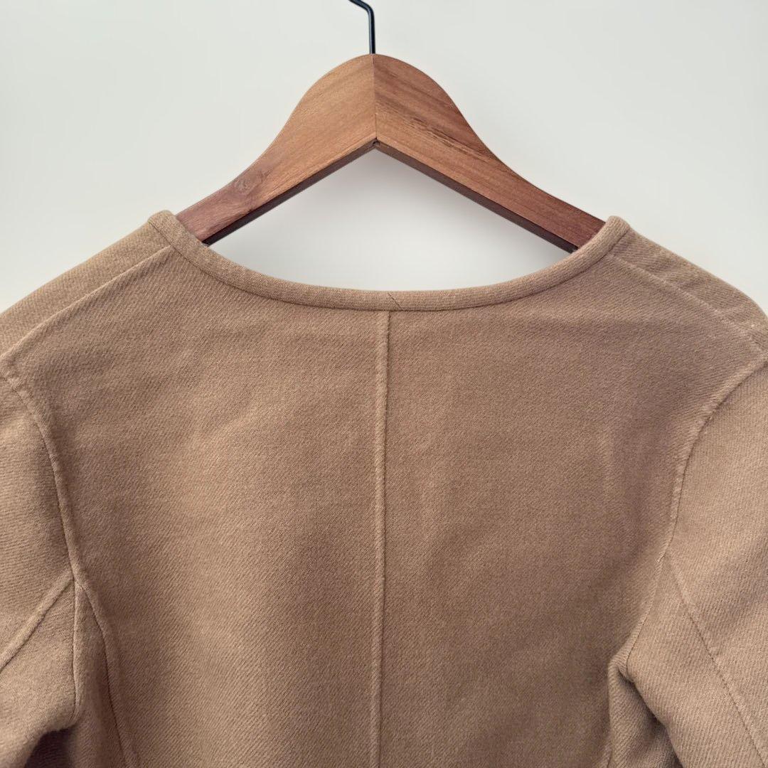 Weekend Max Mara ノーカラー ウールジャケット ベージュ