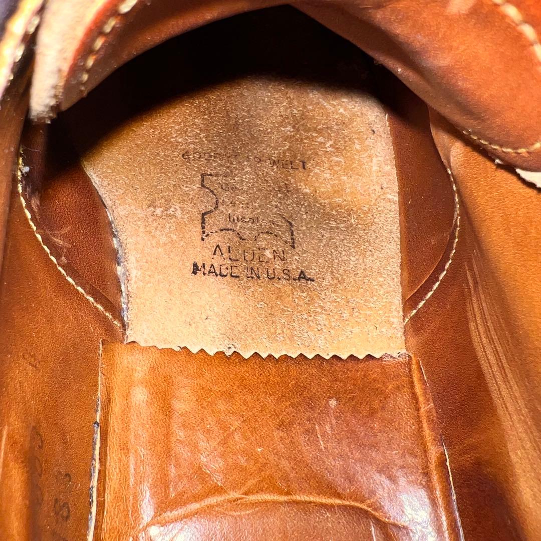 Alden ブラウンレザードレスシューズ