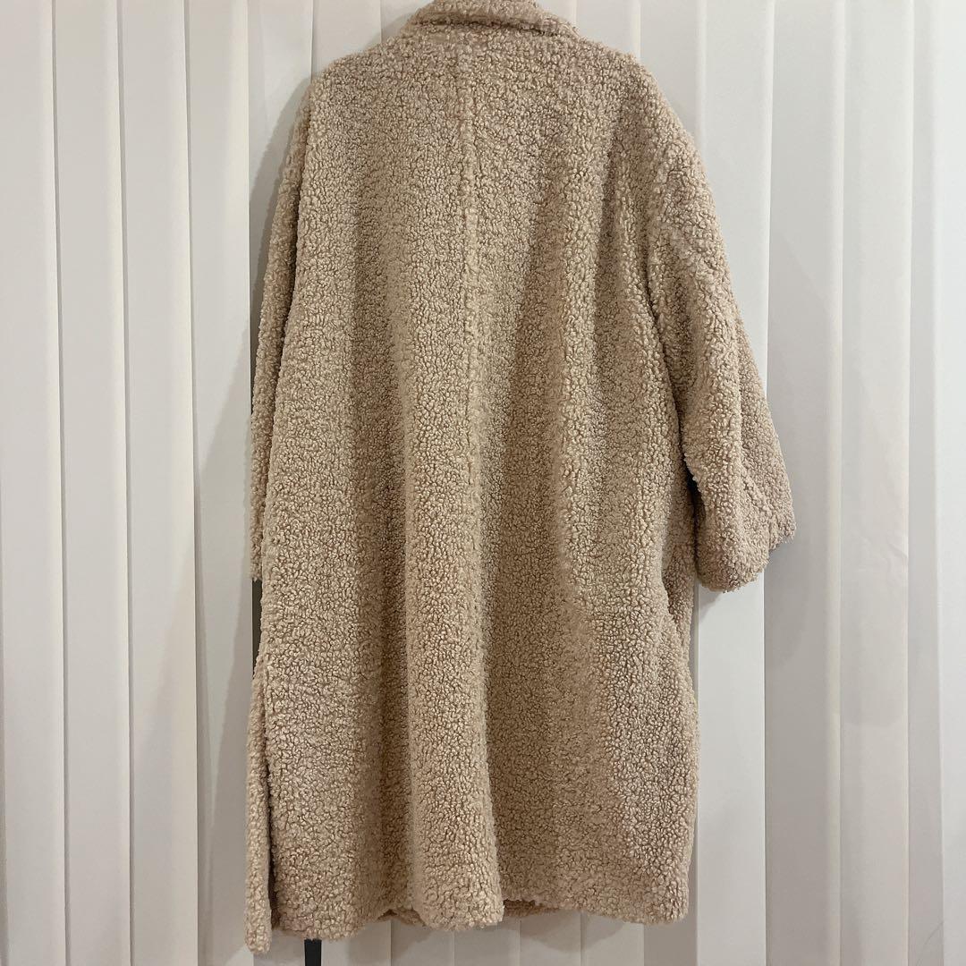 アダムエロペ　スタンドカラーボアコート