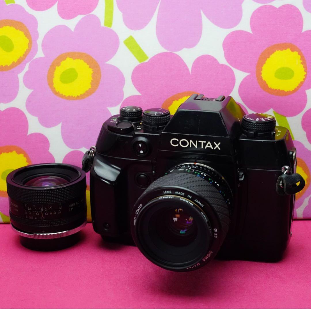 フィルムカメラ名機❤️コンタックスAX 24&50mm付き❤️最強フィルムカメラ