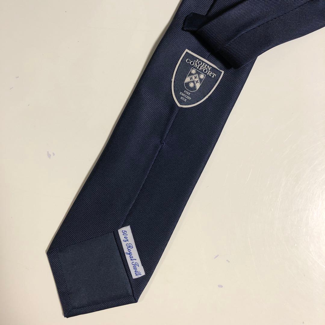 ジョンコンフォート 50オンスソリッドタイ（ダークネイビー無地）