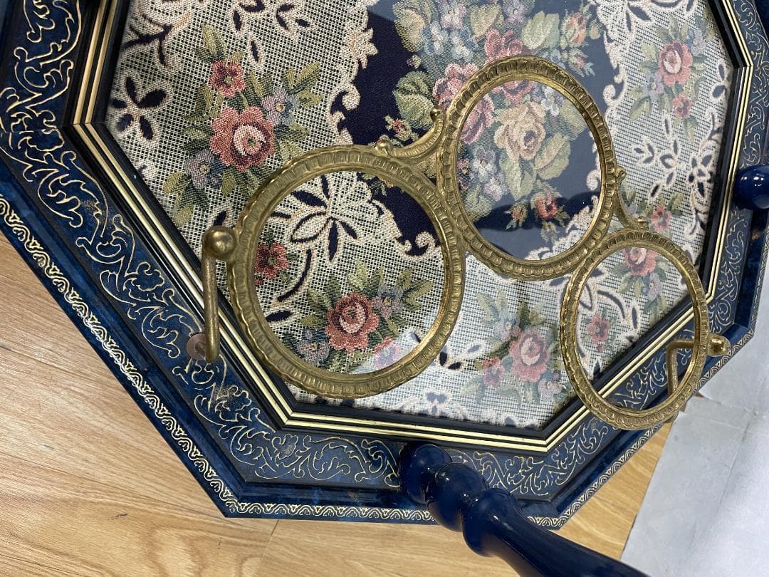 K♢1093 アンティーク　イタリア製 　象嵌キッチンワゴン