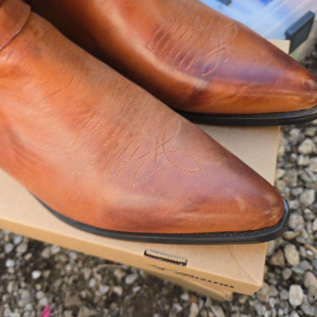 ブラウン ウエスタンブーツ 日本製