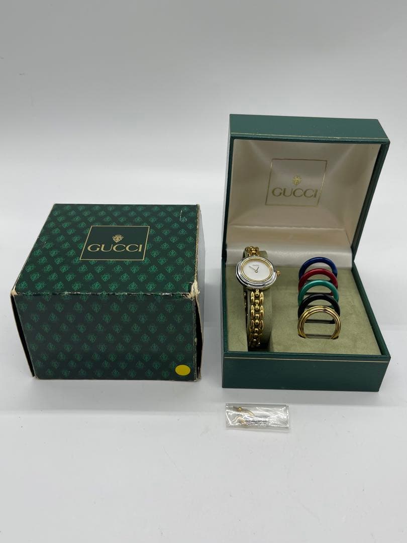 【稼働】GUCCI チェンジベゼル・6色替えベゼル・箱付き
