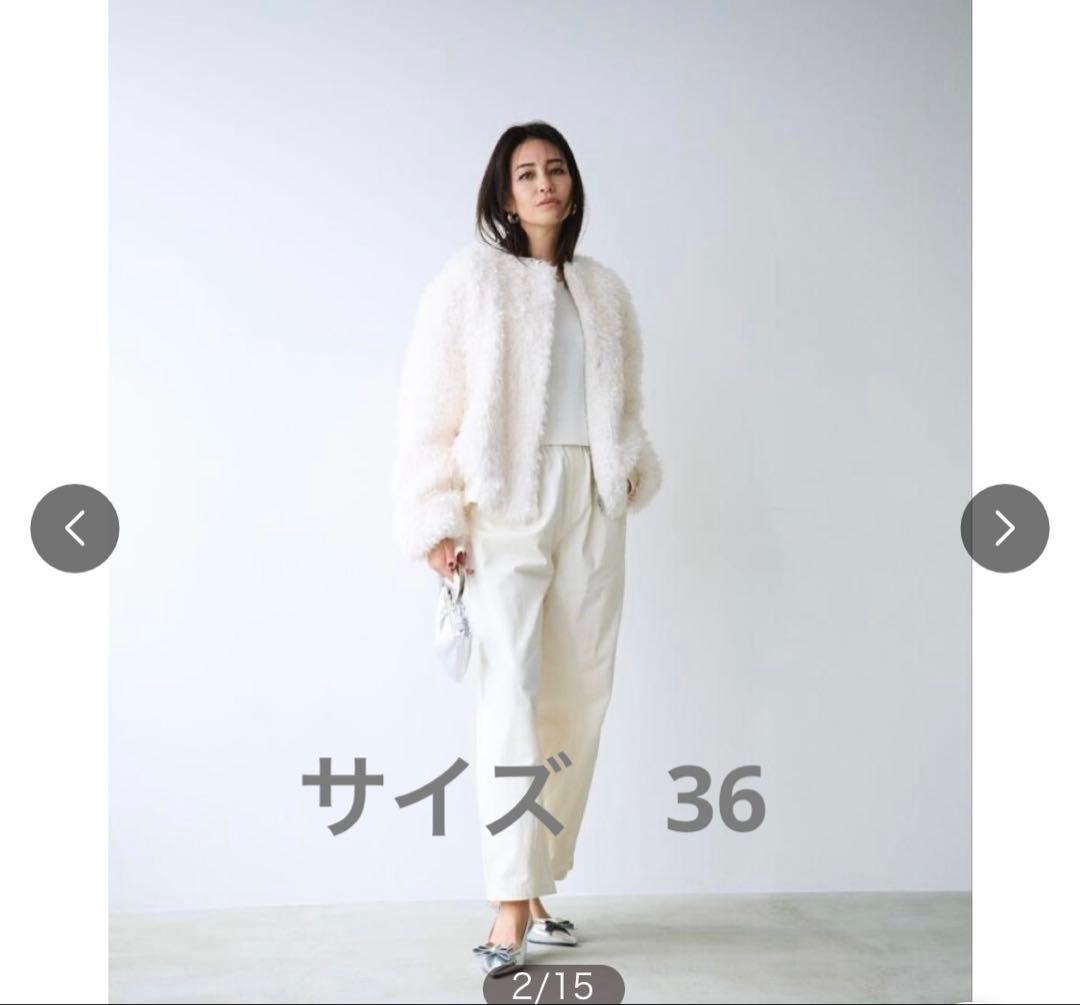 タグ付き未使用品　CADUNE × 川上桃子 コラボ ボアブルゾンジャケット