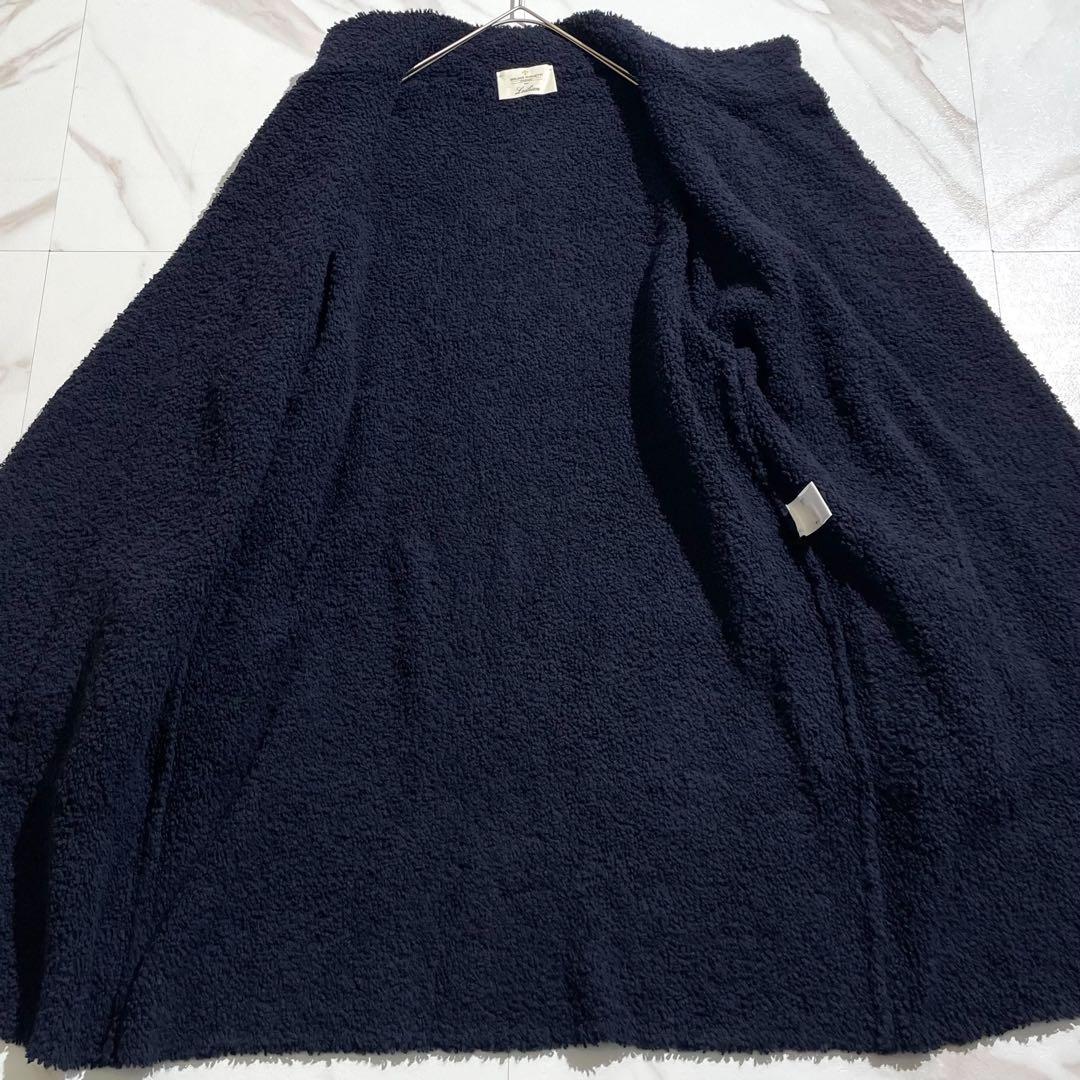 極美品 現行タグ 近年 レリアン カシミヤ混ケープ風ミディ丈コート プードル風