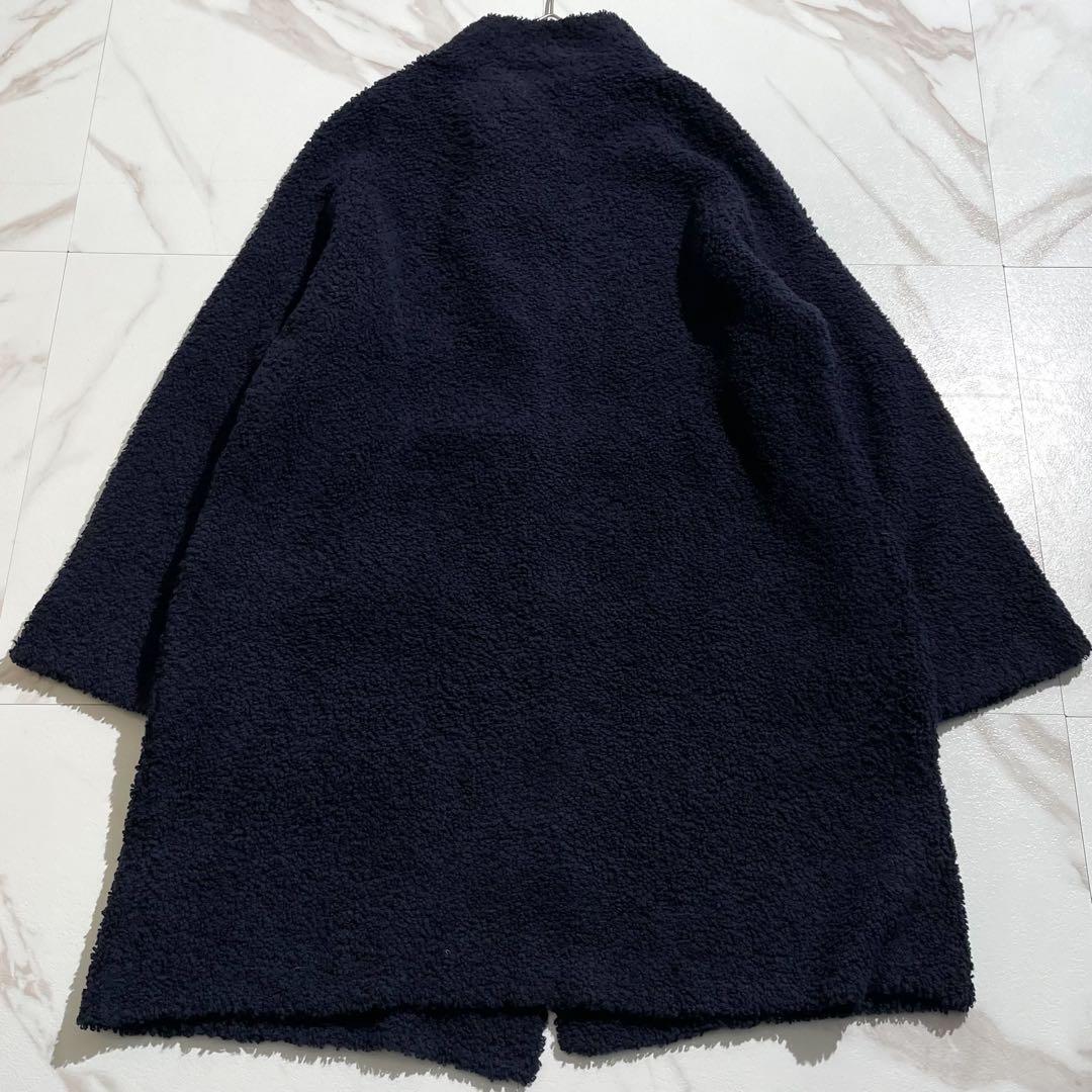 極美品 現行タグ 近年 レリアン カシミヤ混ケープ風ミディ丈コート プードル風