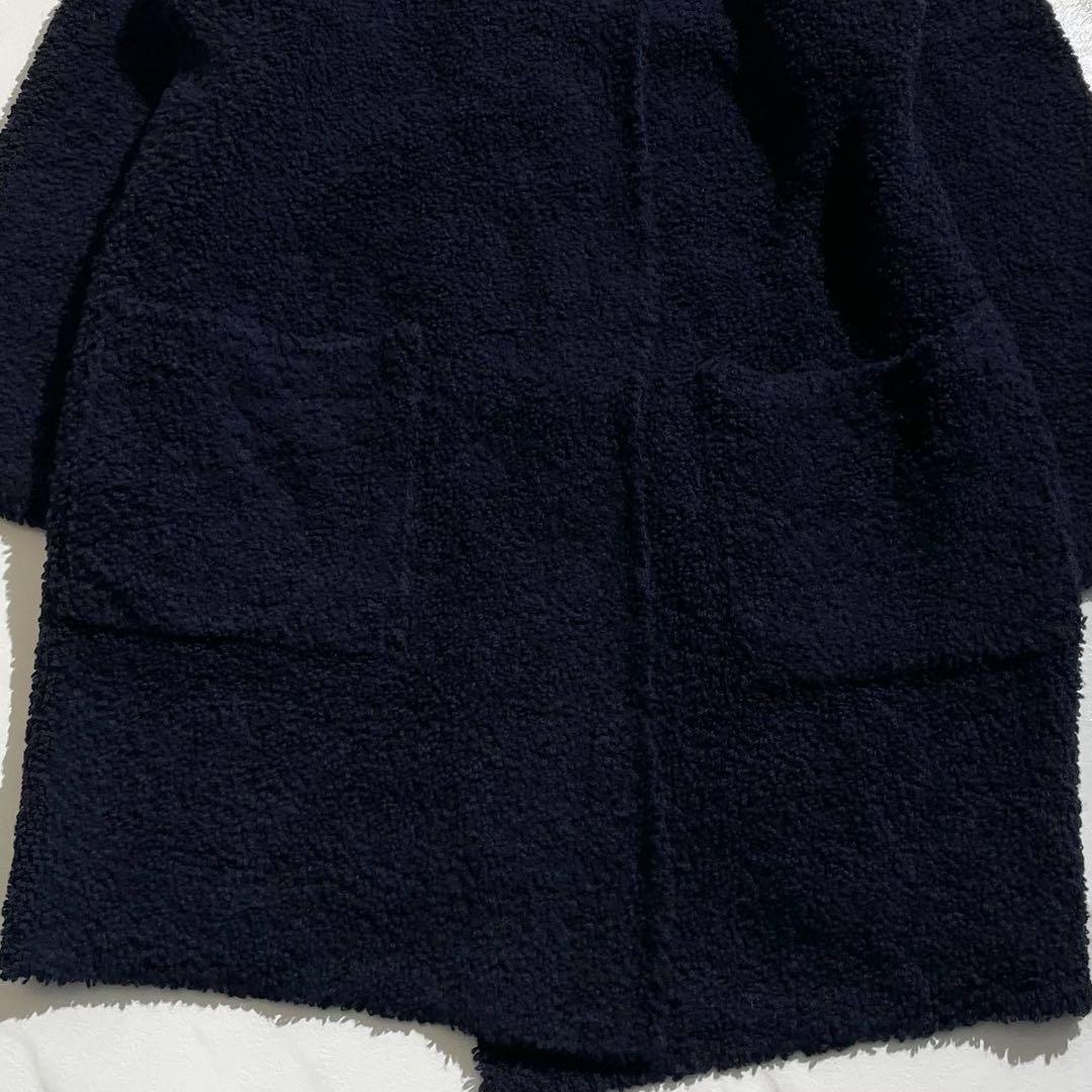 極美品 現行タグ 近年 レリアン カシミヤ混ケープ風ミディ丈コート プードル風